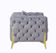 Jelanea - Chair - Gray Velvet & Gold Finish Sacramento Furniture Store Furniture store in Sacramento