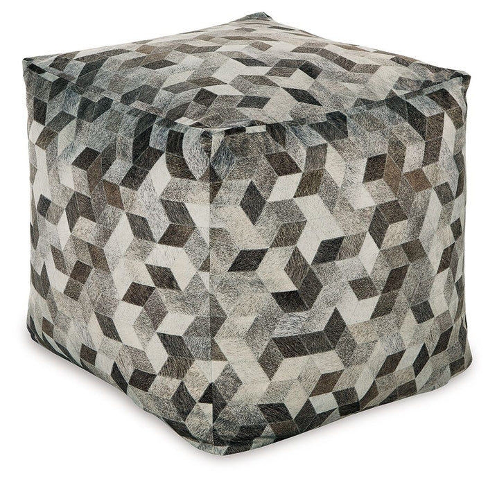 Albermarle - Gray / Brown - Pouf Sacramento Furniture Store Furniture store in Sacramento