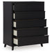 Danziar - Black - Five Drawer Wide Chest Sacramento Furniture Store Furniture store in Sacramento