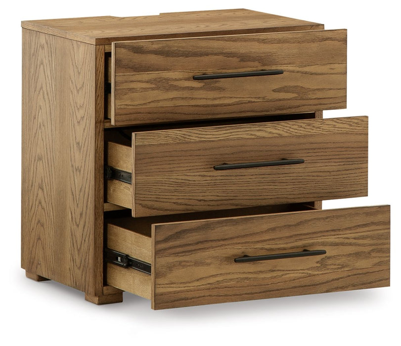 Dakmore - Brown - Three Drawer Night Stand Sacramento Furniture Store Furniture store in Sacramento