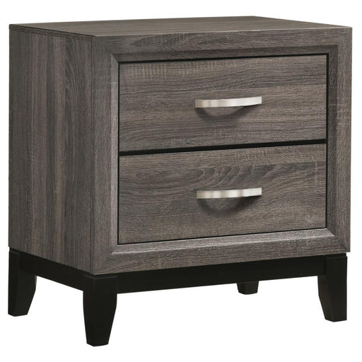 Watson - 2-Drawer Nightstand - Gray Oak And Black Sacramento Furniture Store Furniture store in Sacramento