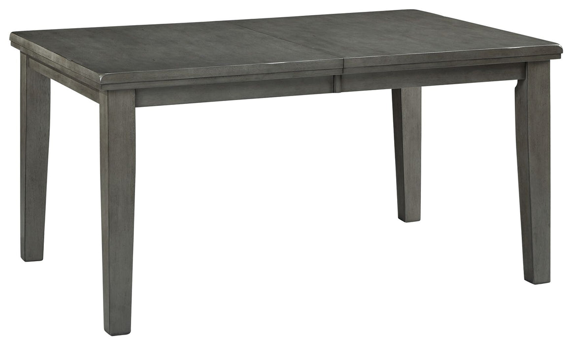 Hallanden - Gray - Rectangular Dining Room Butterfly Extension Table Sacramento Furniture Store Furniture store in Sacramento