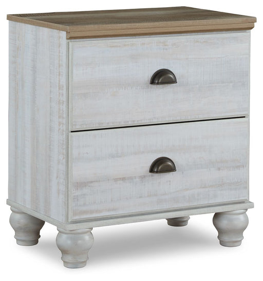 Haven Bay - Brown / Beige - Two Drawer Night Stand Sacramento Furniture Store Furniture store in Sacramento