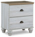 Haven Bay - Brown / Beige - Two Drawer Night Stand Sacramento Furniture Store Furniture store in Sacramento