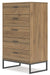 Deanlow - Honey - Five Drawer Chest Sacramento Furniture Store Furniture store in Sacramento