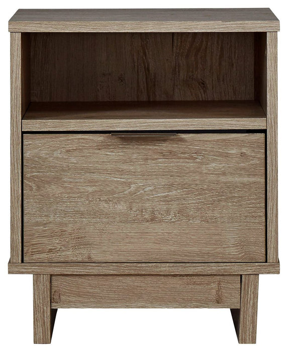 Oliah - Beige - One Drawer Night Stand - 20'' Width Sacramento Furniture Store Furniture store in Sacramento