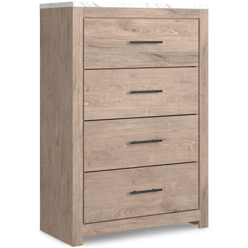 Senniberg - Light Brown - Four Drawer Chest Sacramento Furniture Store Furniture store in Sacramento