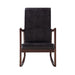 Raina - Rocking Chair - Dark Brown PU & Espresso Finish Sacramento Furniture Store Furniture store in Sacramento