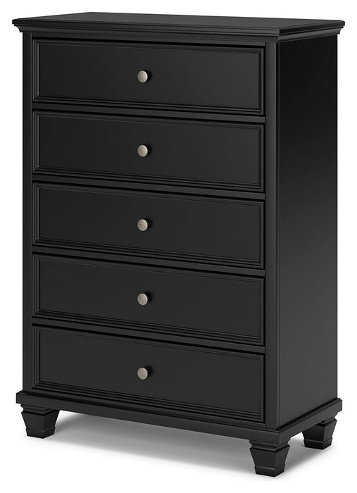 Lanolee - Black - Five Drawer Chest Sacramento Furniture Store Furniture store in Sacramento