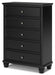 Lanolee - Black - Five Drawer Chest Sacramento Furniture Store Furniture store in Sacramento