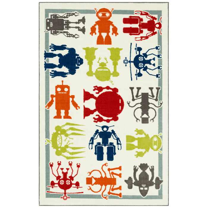 Baron - 5' x 8' Area Rug Robots - Multi / Ivory Sacramento Furniture Store Furniture store in Sacramento