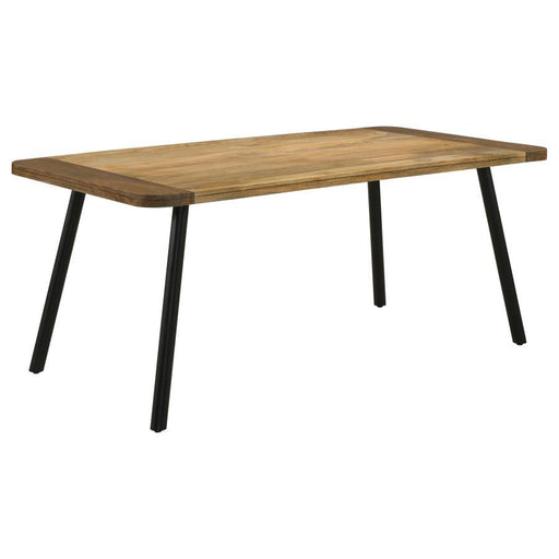 Maverick - Rectangular Tapered Legs Dining Table - Natural Mango And Black Sacramento Furniture Store Furniture store in Sacramento