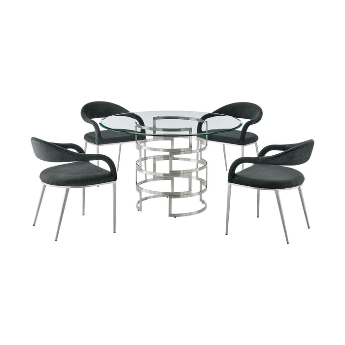 Diaz Morgan - Round Glass Dining Table Set