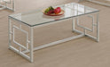 Merced - Rectangle Glass Top Coffee Table - Nickel Sacramento Furniture Store Furniture store in Sacramento