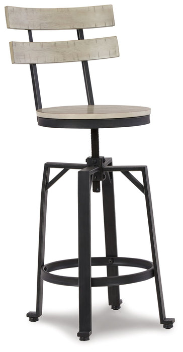 Karisslyn - Whitewash / Black - Swivel Barstool (Set of 2) Sacramento Furniture Store Furniture store in Sacramento