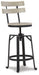 Karisslyn - Whitewash / Black - Swivel Barstool (Set of 2) Sacramento Furniture Store Furniture store in Sacramento