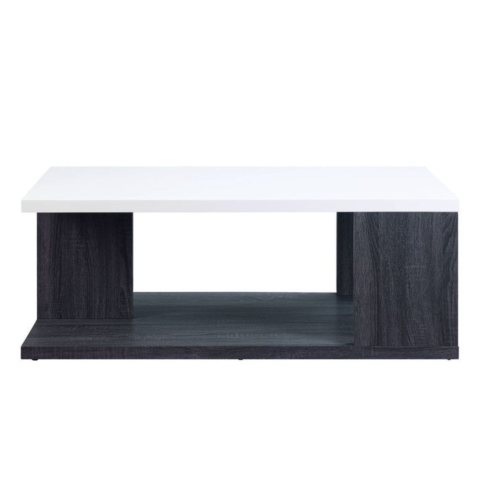 Pancho - Coffee Table - Gray & White High Gloss