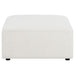 Freddie - Upholstered Square Ottoman - Pearl Sacramento Furniture Store Furniture store in Sacramento