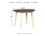 Woodanville - Cream / Brown - Round Drm Drop Leaf Table Sacramento Furniture Store Furniture store in Sacramento