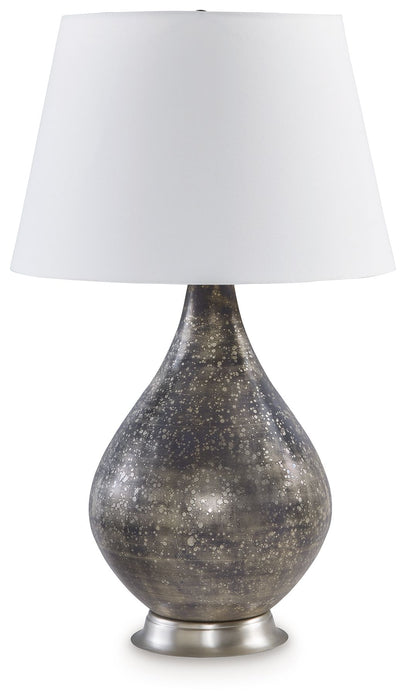 Bluacy - Antique Gray - Glass Table Lamp Sacramento Furniture Store Furniture store in Sacramento