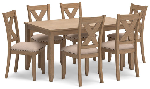 Sanbriar - Light Brown - Rect Drm Table Set (Set of 7) Sacramento Furniture Store Furniture store in Sacramento