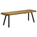 Maverick - Rectangular Dining Bench - Natural Mango And Black Sacramento Furniture Store Furniture store in Sacramento