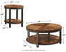 Roybeck - Light Brown / Bronze - Occasional Table Set (Set of 3) Sacramento Furniture Store Furniture store in Sacramento