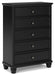 Lanolee - Black - Five Drawer Chest Sacramento Furniture Store Furniture store in Sacramento