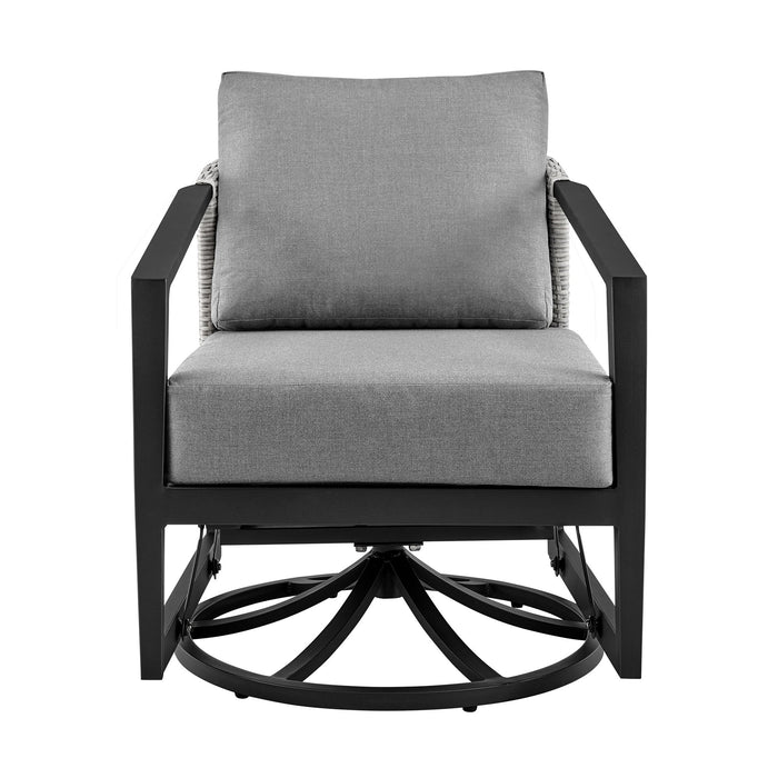 Palma - Outdoor Patio Swivel Lounge Chair - Gray