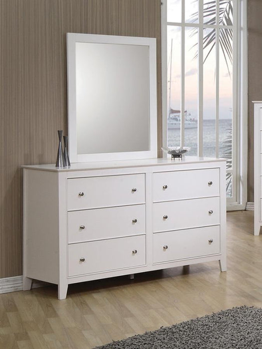 Selena - Rectangular Dresser Mirror - Buttermilk Sacramento Furniture Store Furniture store in Sacramento