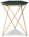 Engelton - Green / Gold - Accent Table Sacramento Furniture Store Furniture store in Sacramento