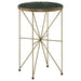 Eliska - Round Accent Table With Marble Top Green And Antique Gold Sacramento Furniture Store Furniture store in Sacramento