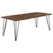 Neve - Live-Edge Dining Table With Hairpin Legs - Sheesham Gray And Gunmetal Sacramento Furniture Store Furniture store in Sacramento