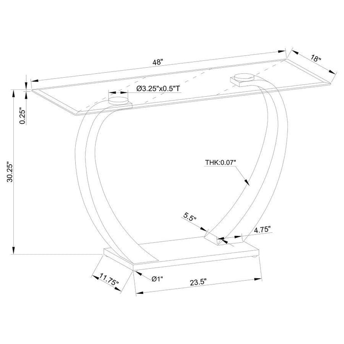 Pruitt - Rectangular Sofa Table - Satin Sacramento Furniture Store Furniture store in Sacramento