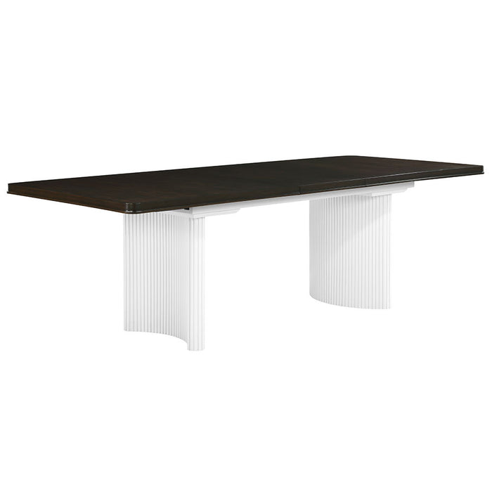 Carena - Dining Table With Leaf - White & Brown Finish