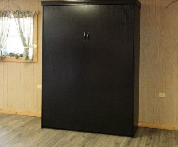 Modern Flat Panel Murphy Bed with Contemporary Handles