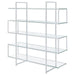 Elmer - 5-Shelf Bookcase - Chrome And Clear Sacramento Furniture Store Furniture store in Sacramento