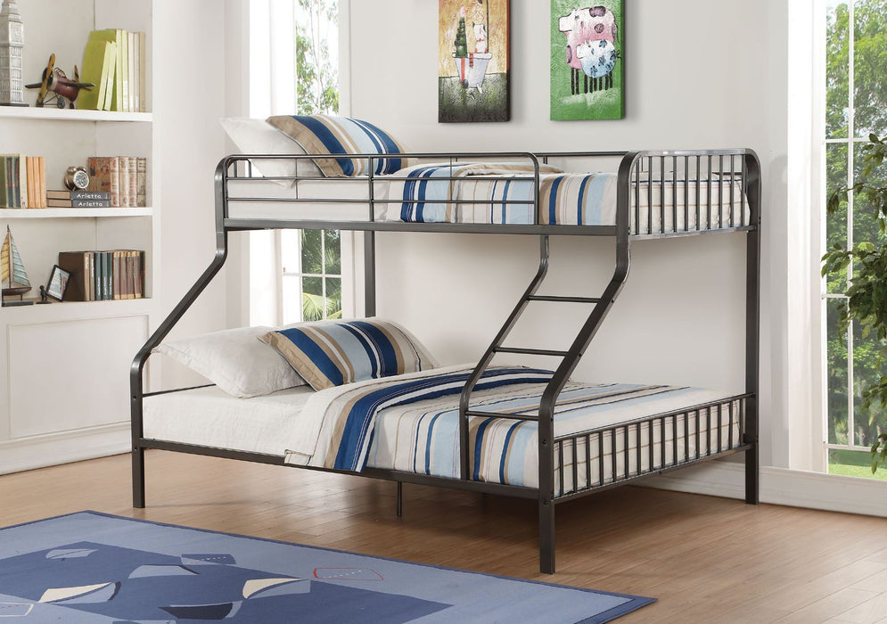 Caius - Twin Long Over Queen Bunk Bed - Gunmetal Sacramento Furniture Store Furniture store in Sacramento