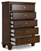 Danabrin - Brown - Five Drawer Chest Sacramento Furniture Store Furniture store in Sacramento