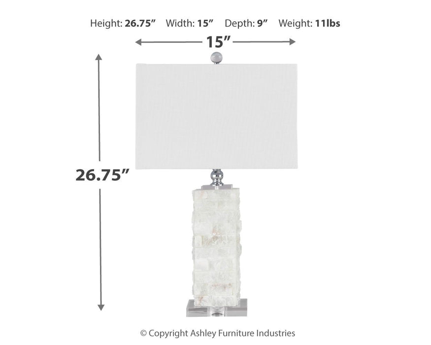 Malise - White - Alabaster Table Lamp Sacramento Furniture Store Furniture store in Sacramento