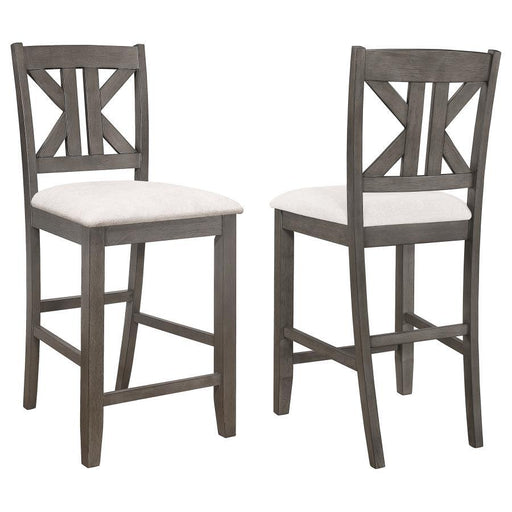 Athens - Upholstered Seat Counter Height Stools (Set of 2) - Light Tan Sacramento Furniture Store Furniture store in Sacramento