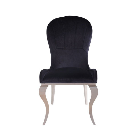 Hiero - Side Chair (Set of 2) - Black Fabric & Stainless Steel Sacramento Furniture Store Furniture store in Sacramento