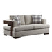 Niamey - Loveseat - Fabric & Walnut Sacramento Furniture Store Furniture store in Sacramento