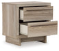 Hasbrick - Tan - Two Drawer Night Stand Sacramento Furniture Store Furniture store in Sacramento