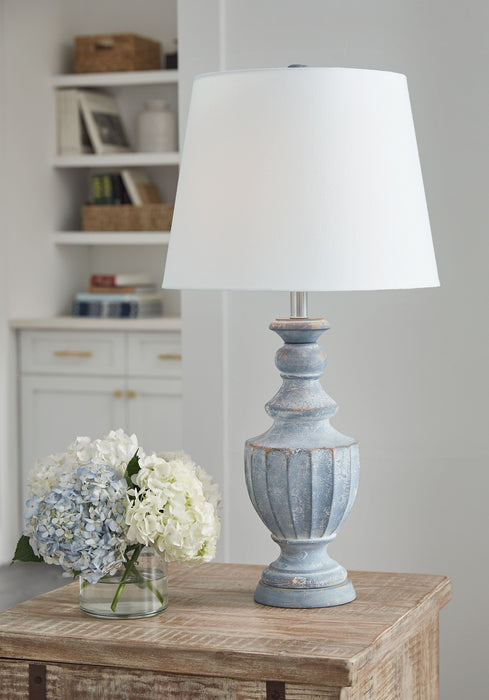 Cylerick - Antique Blue - Terracotta Table Lamp Sacramento Furniture Store Furniture store in Sacramento