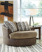 Alesbury - Chocolate - Oversized Swivel Accent Chair Sacramento Furniture Store Furniture store in Sacramento