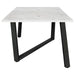 Mayer - Rectangular Dining Table Faux Marble - White And Gunmetal Sacramento Furniture Store Furniture store in Sacramento