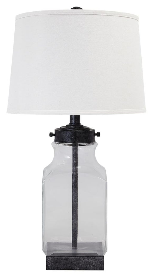 Sharolyn - Transparent / Silver Finish - Glass Table Lamp Sacramento Furniture Store Furniture store in Sacramento