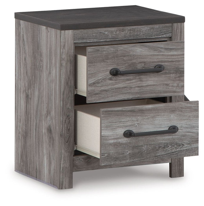 Bronyan - Dark Gray - Two Drawer Night Stand Sacramento Furniture Store Furniture store in Sacramento