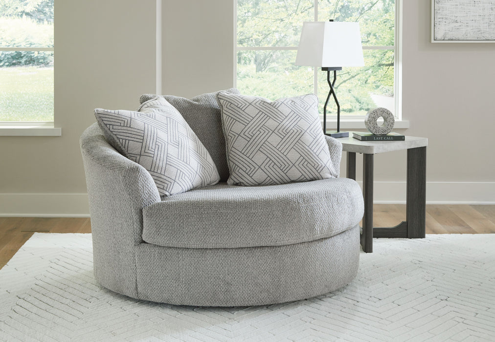 Casselbury - Cement - Oversized Swivel Accent Chair Sacramento Furniture Store Furniture store in Sacramento